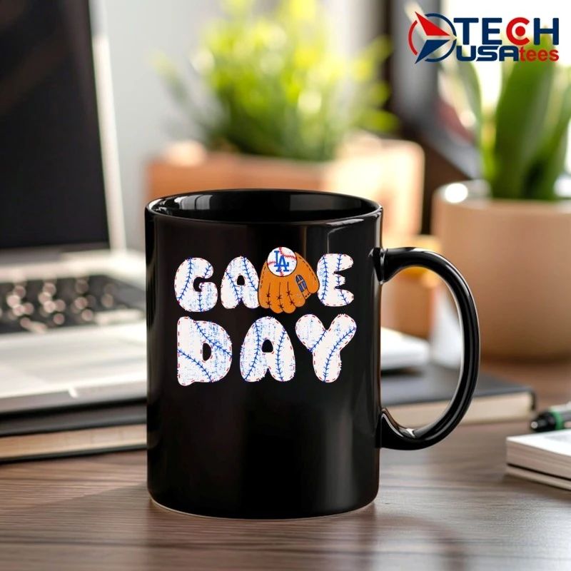 Game Day Los Angeles Dodgers Baseball MLB glove shirt