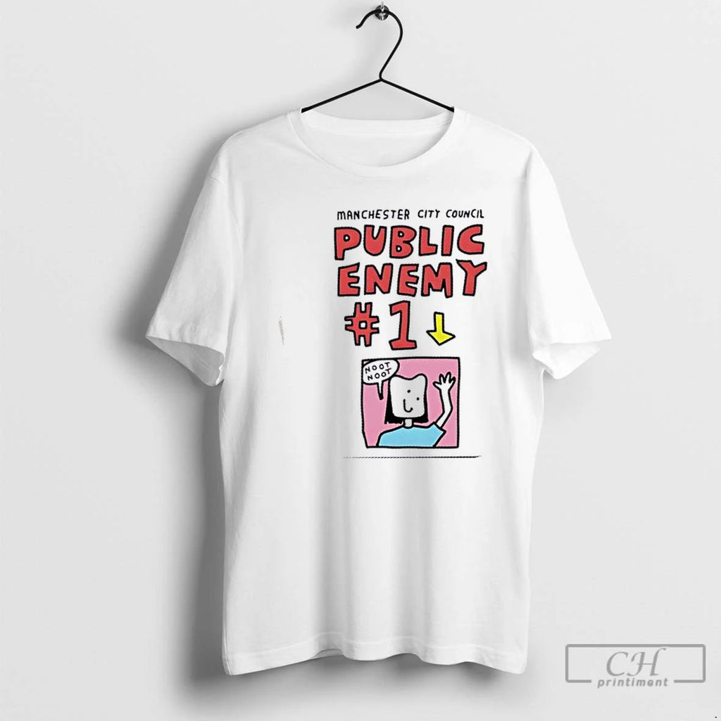 Classic Manchester City Council Public Enemy 1 Noot Noot T Shirts