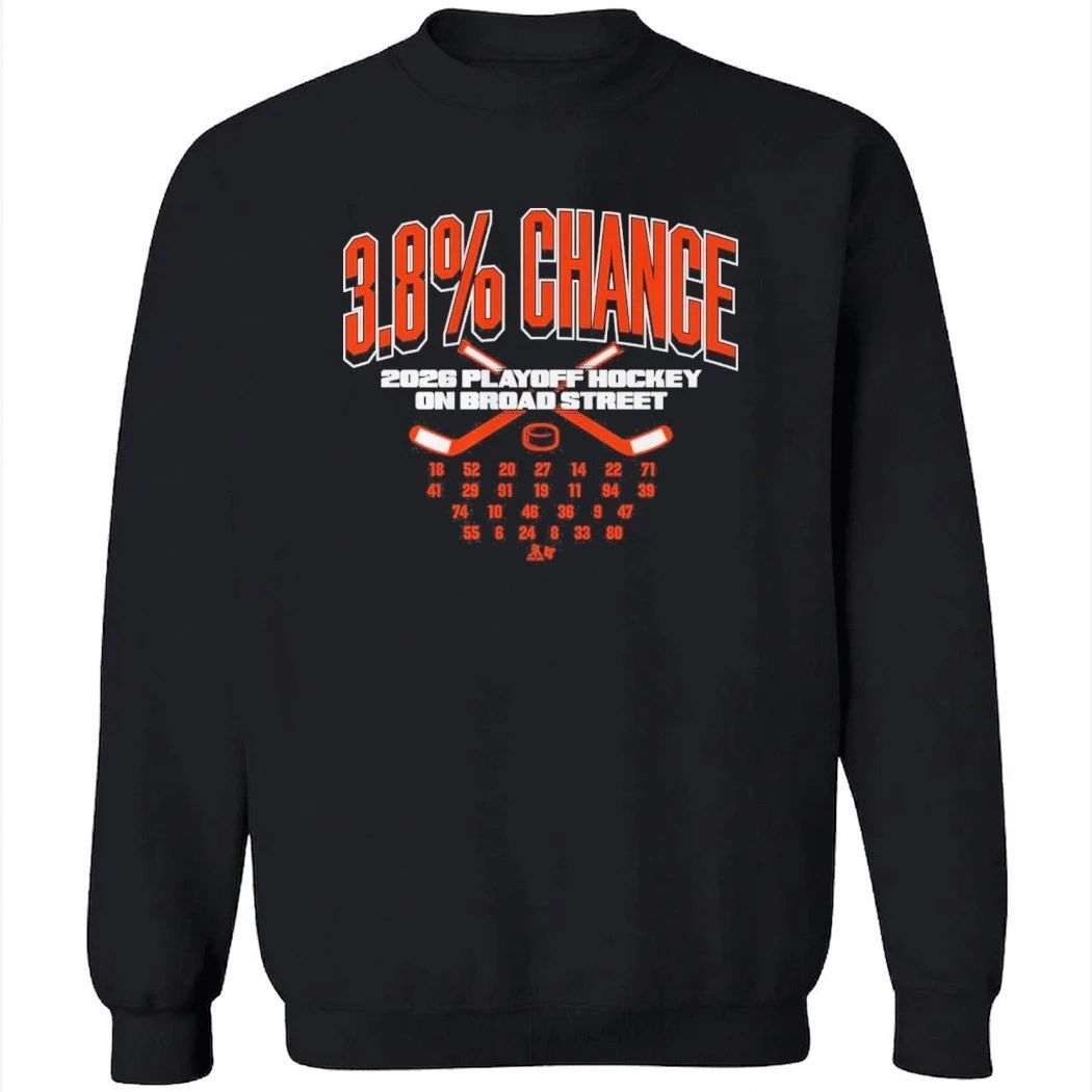 Philadelphia Hockey 3.8% Chance 2026 Playoff Hockey On Broad Street Shirt