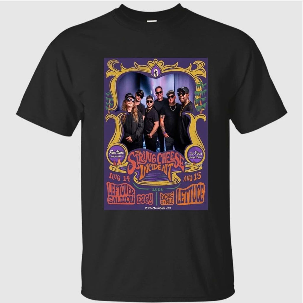 The String Cheese Incident Aug 14 2026 Pines Music Park in Eau Claire Tour Shirt