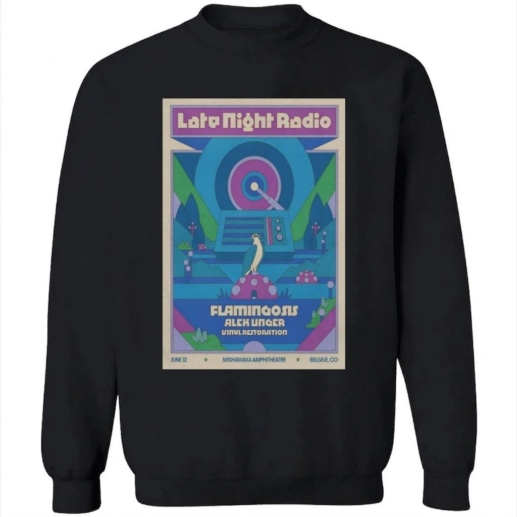 Late Night Radio Mishawaka Amphitheatre Bellvue CO June 12 2026 Poster Shirt