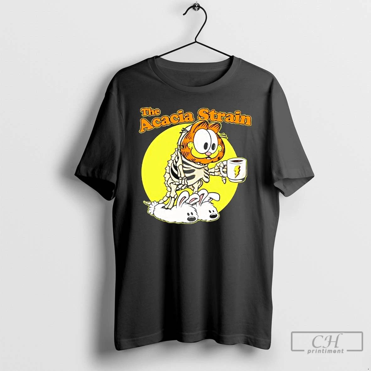 Classic The Acacia Strain Skeleton Cat Coffee T Shirts