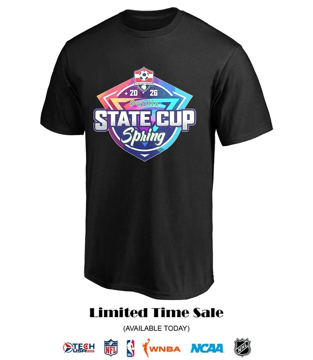Georgia Soccer 2026 State Cup Spring logo shirt