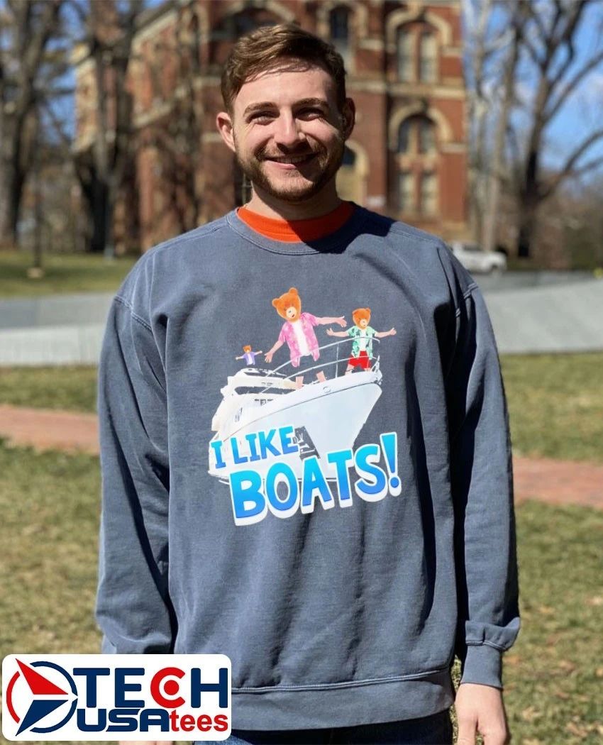 Bearhead I like boats airplane mode shirt