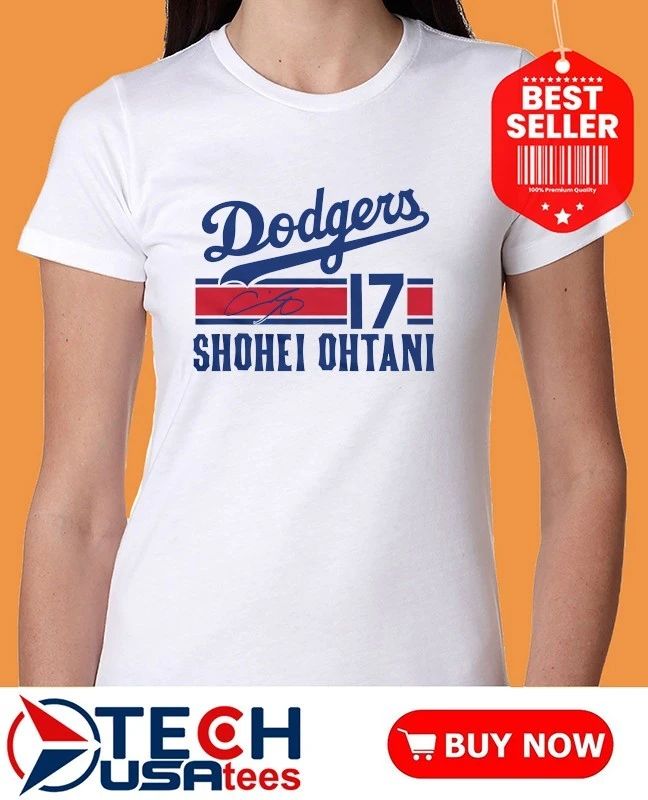 Los Angeles Dodgers Baseball Shohei Ohtani No. 17 signature shirt