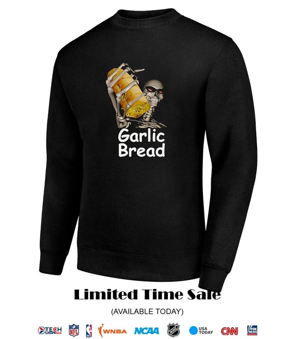 Garlic bread skeleton shirt