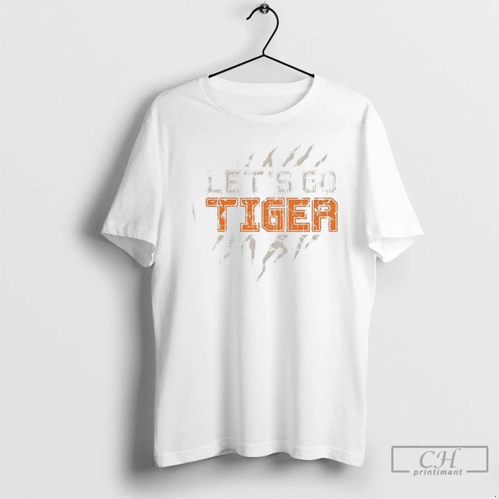 Classic Lets Go Tiger Block Stripes T Shirts