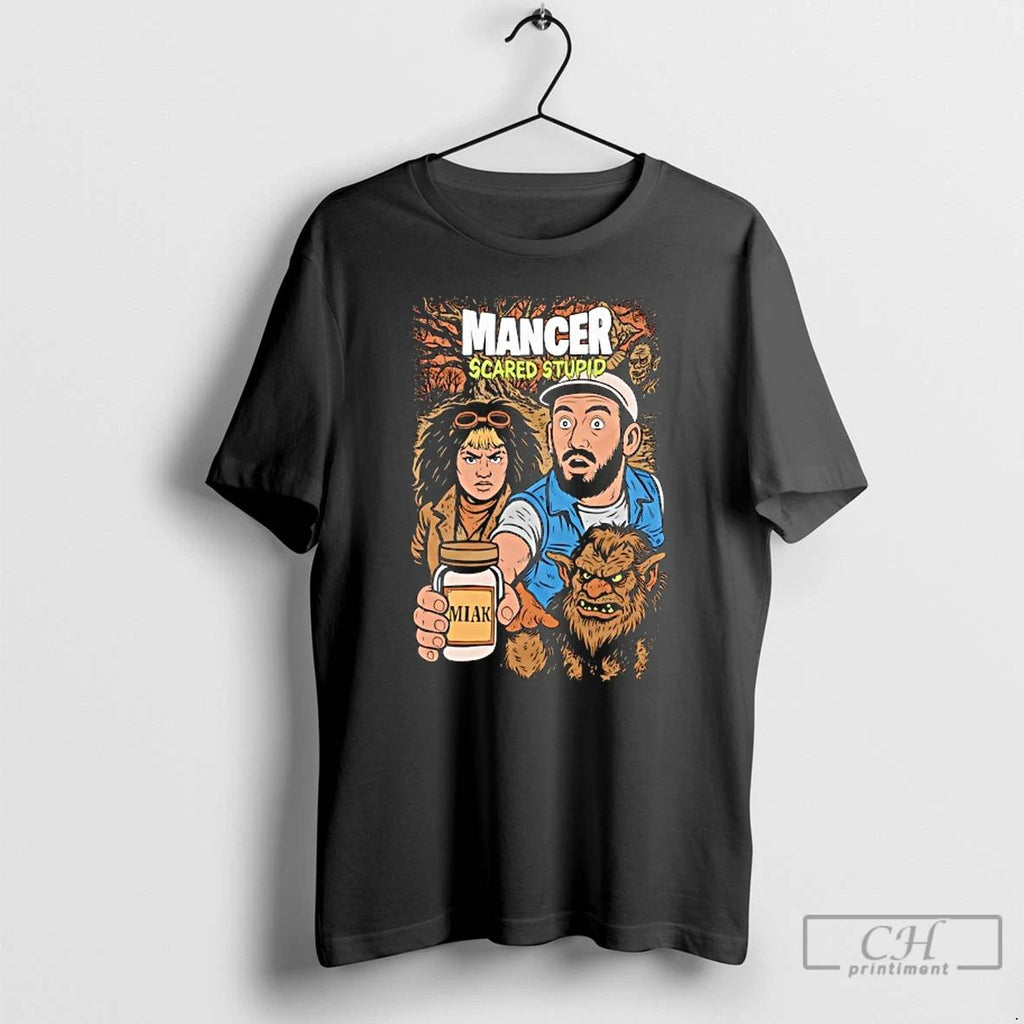 Classic Mancer Scared Stupid Halloween T Shirts