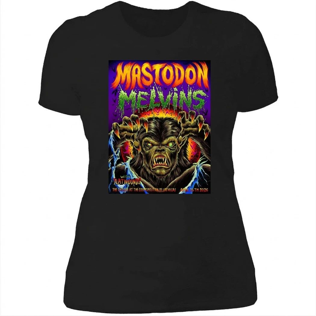 Mastodon With Melvins And Flatwounds Las Vegas 2026 Event Poster At The Chelsea At The Cosmopolitan Of Las Vegas On April 24 2026 Shirt