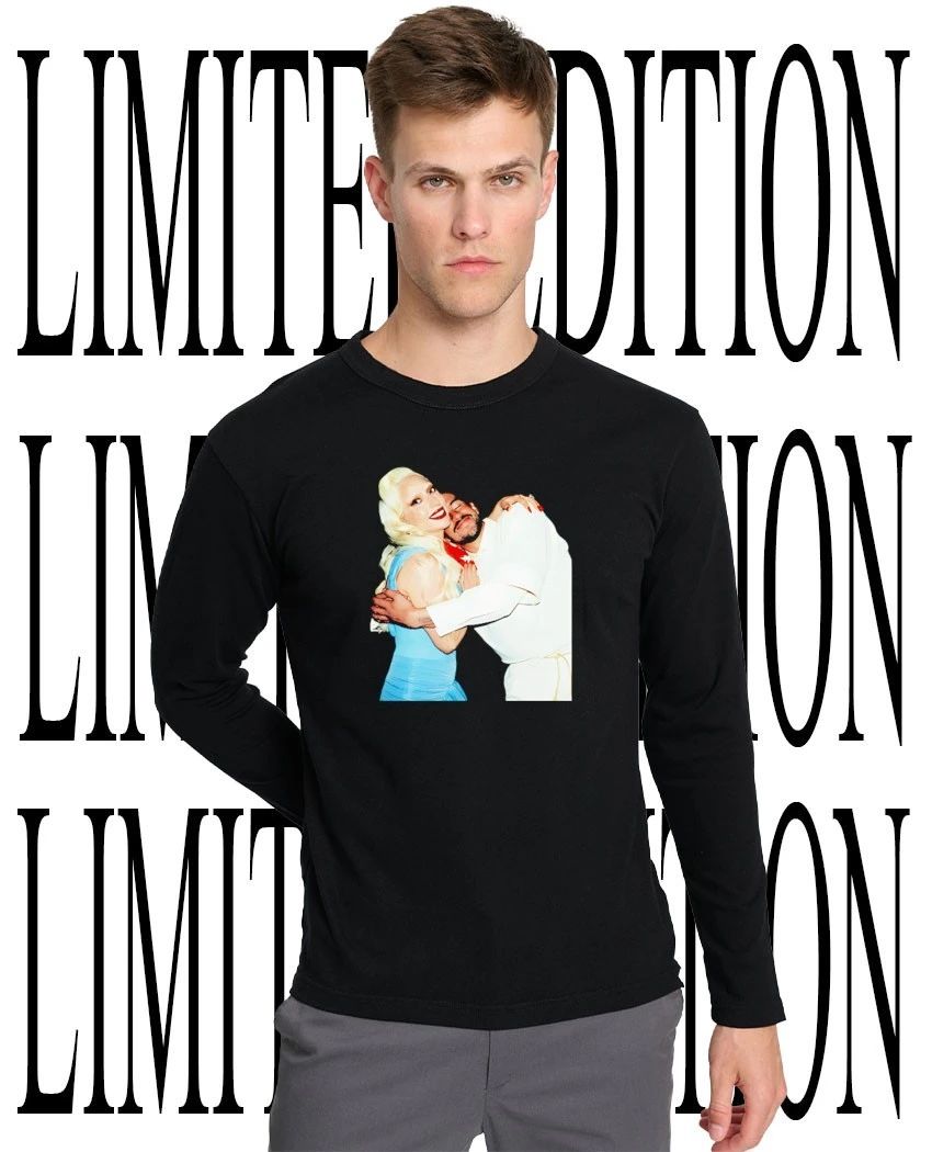 Lady Gaga hug Bad Bunny shirt