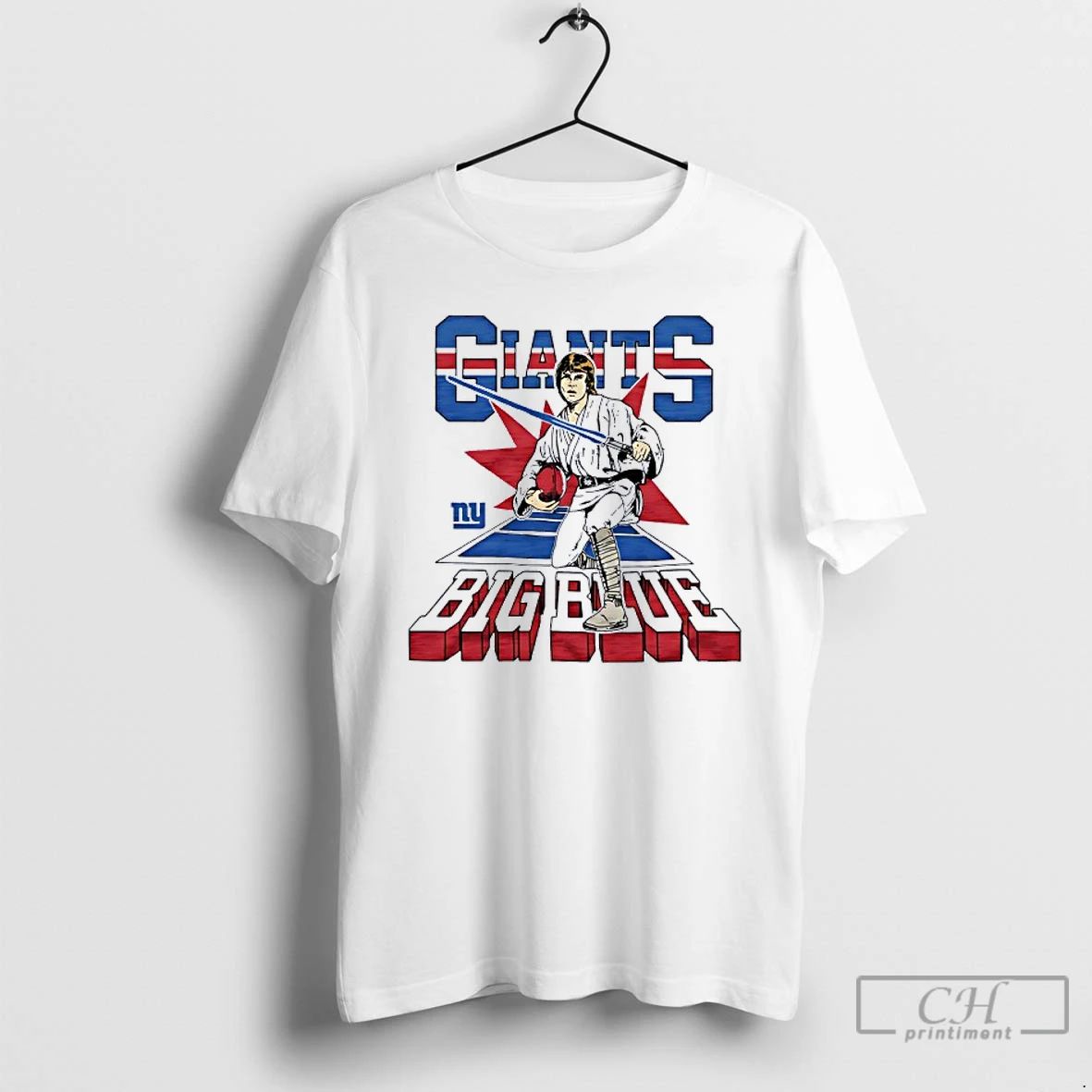 Classic Luke Skywalker X New York Giants Big Blue Ny T Shirts