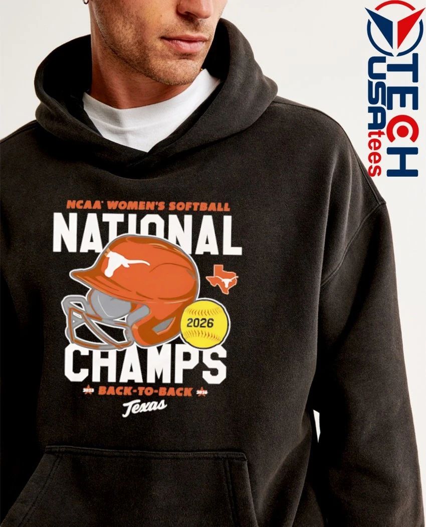 Texas Longhorns 2026 NCAA Women’s Softball National Champs back to back helmet shirt