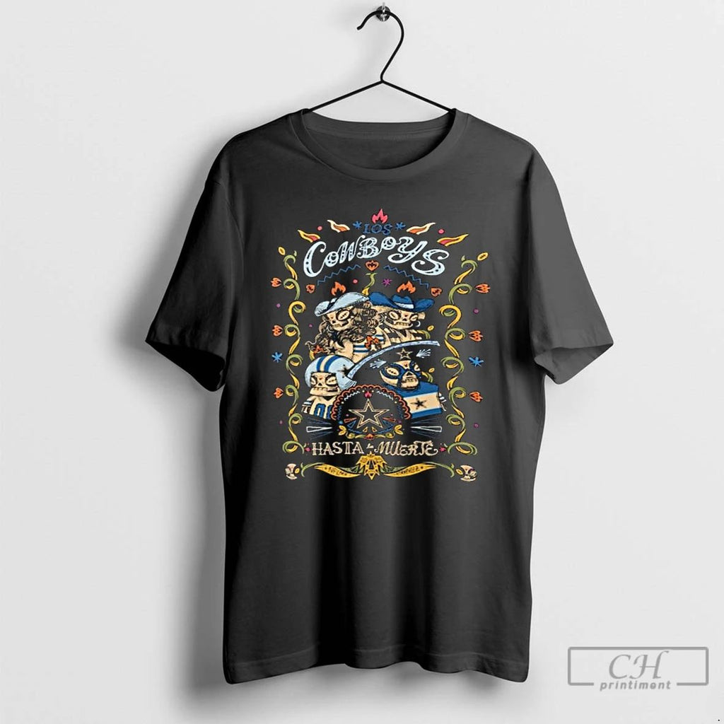 Classic Dallas Cowboys Hasta La Muerte Graphic Long Sleve T Shirts