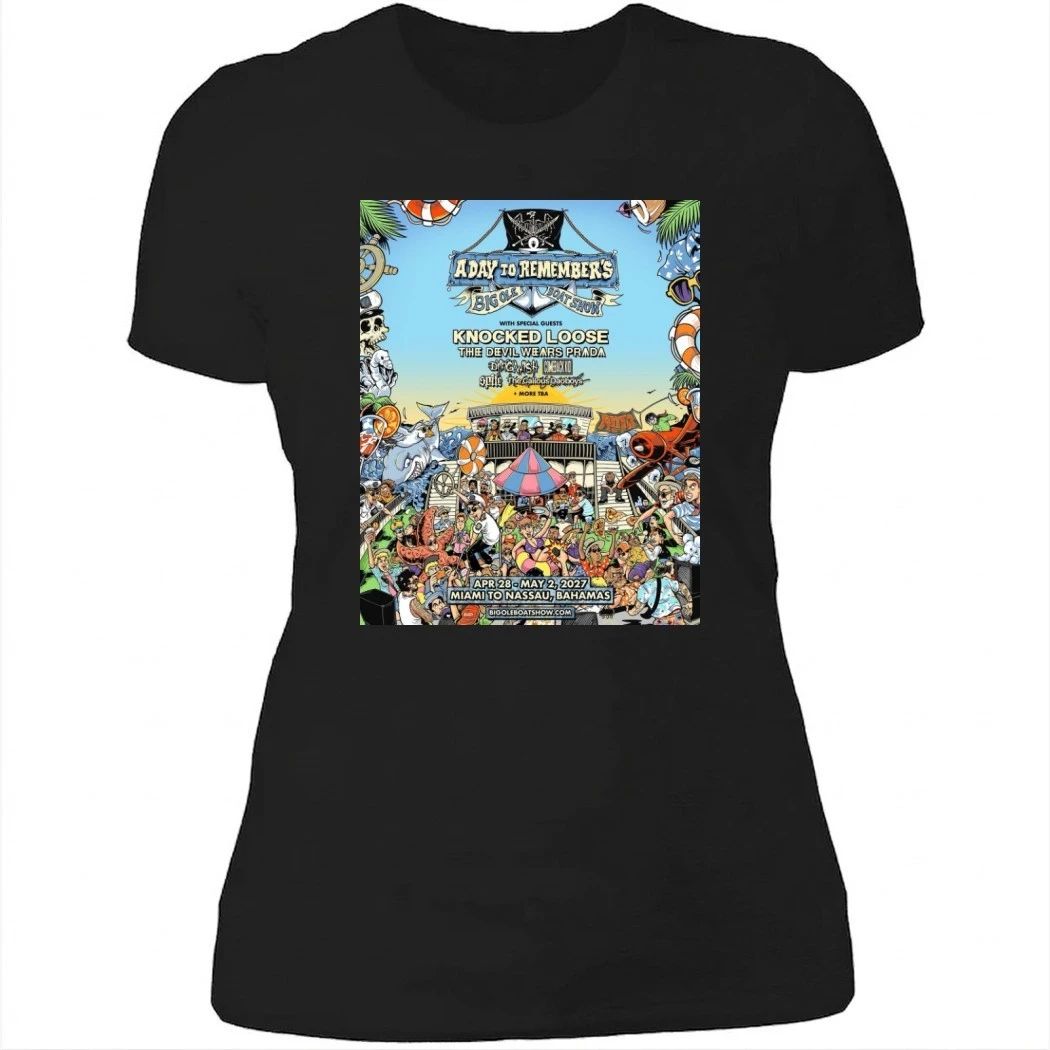A Day To Remember Big Ole Boat Show 2026 Event Poster With Knocked Loose And The Devil Wears Prada On April 28 May 2 2027 Shirt