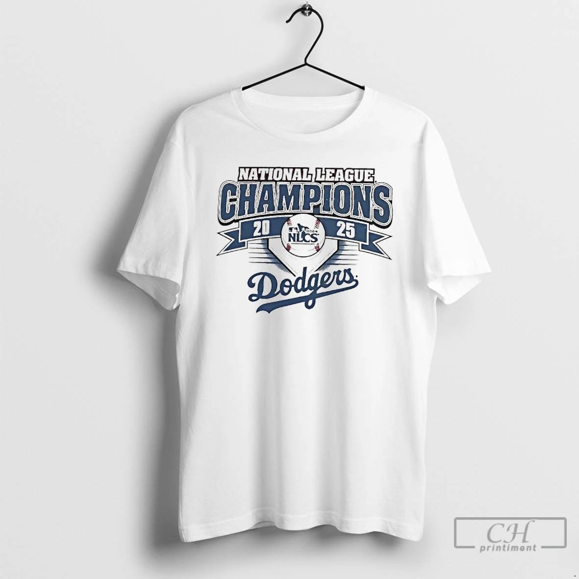 Classic Los Angeles Dodgers 2025 National League Champions Banner T Shirts