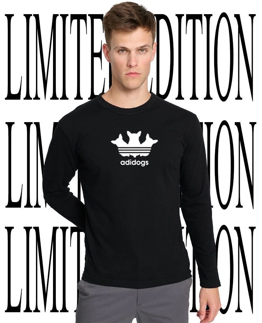 Adidogs parody logo shirt