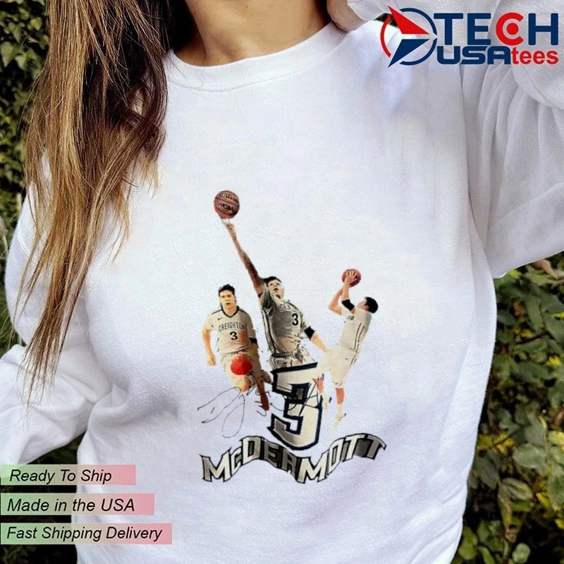 Doug McDermott No. 3 Creighton Bluejays Basketball signature collage shirt