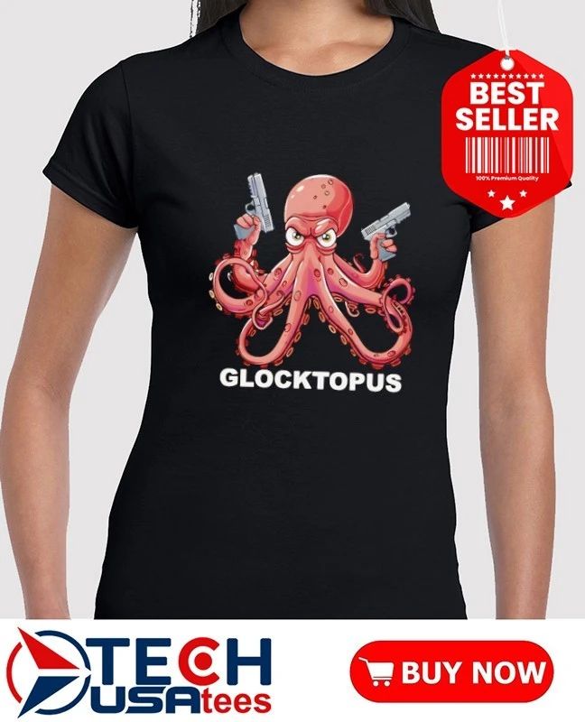 Glocktopus octopus holding gun shirt