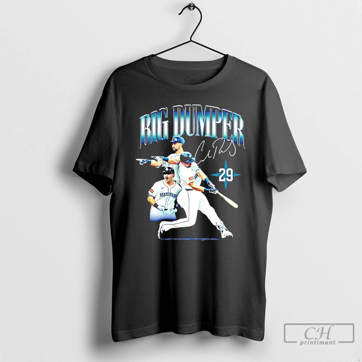 Classic Big Dumper Cal Raleigh Seattle Mariners T Shirts