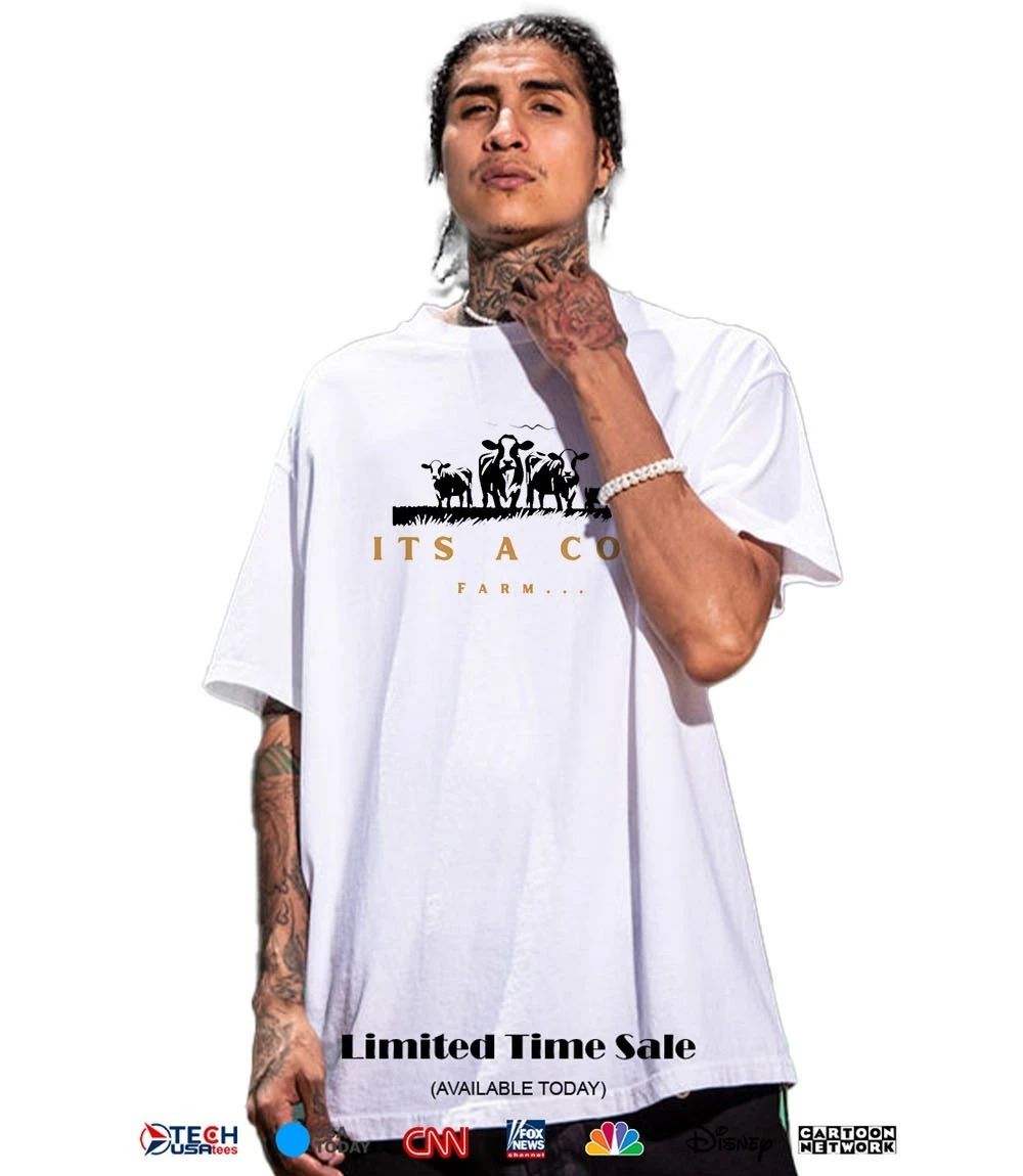 Its a cow farm shirt