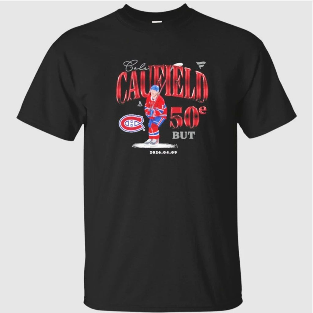 Cole Caufield 50th Goal Commemorative T-Shirt