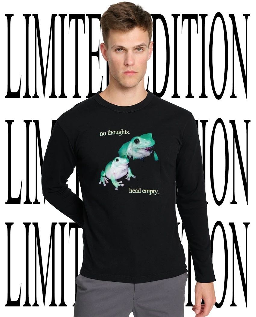 No thoughts head empty frog shirt