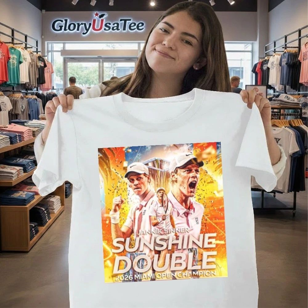 Congrats Jannik Sinner 2026 Miami Open Champion Double Sunshine Archive T-Shirt