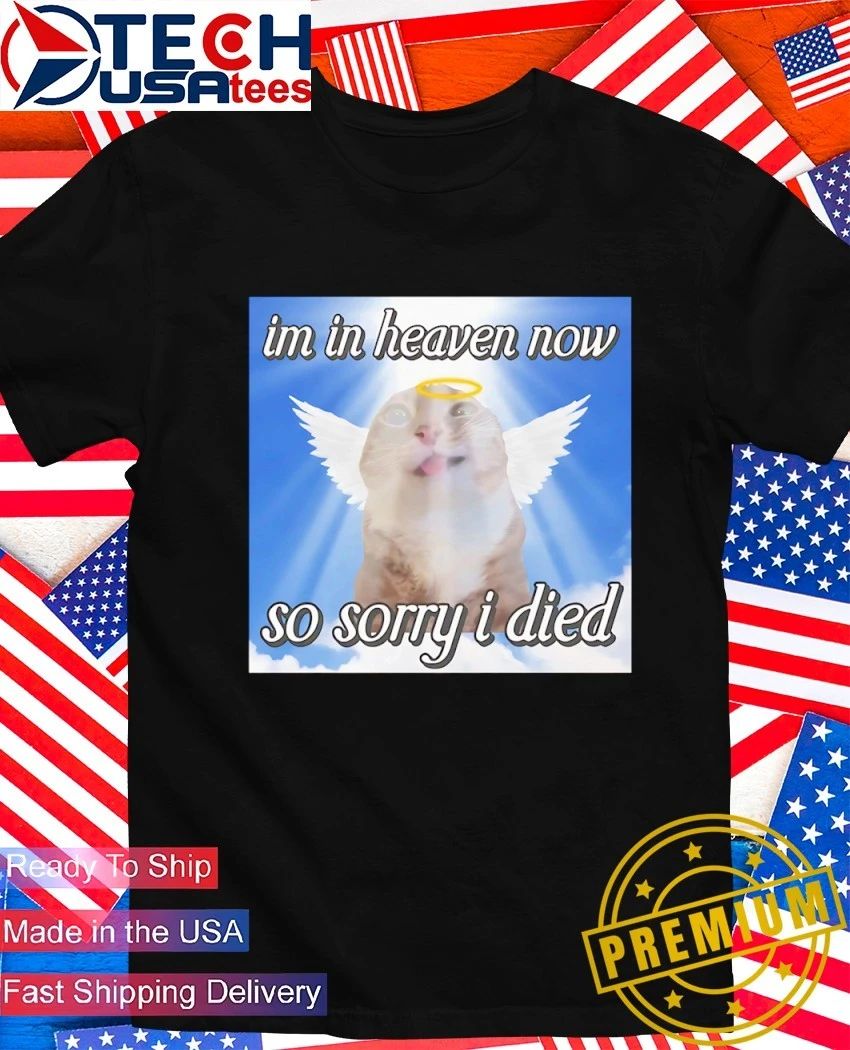 I’m in heaven now so sorry I died cat meme shirt