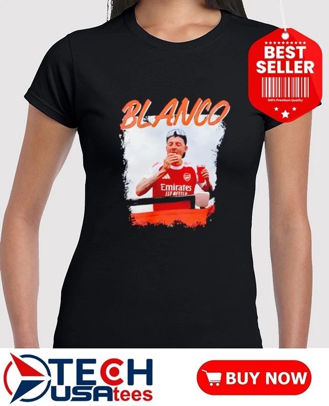 Blanco Ben White Arsenal eating a burger shirt