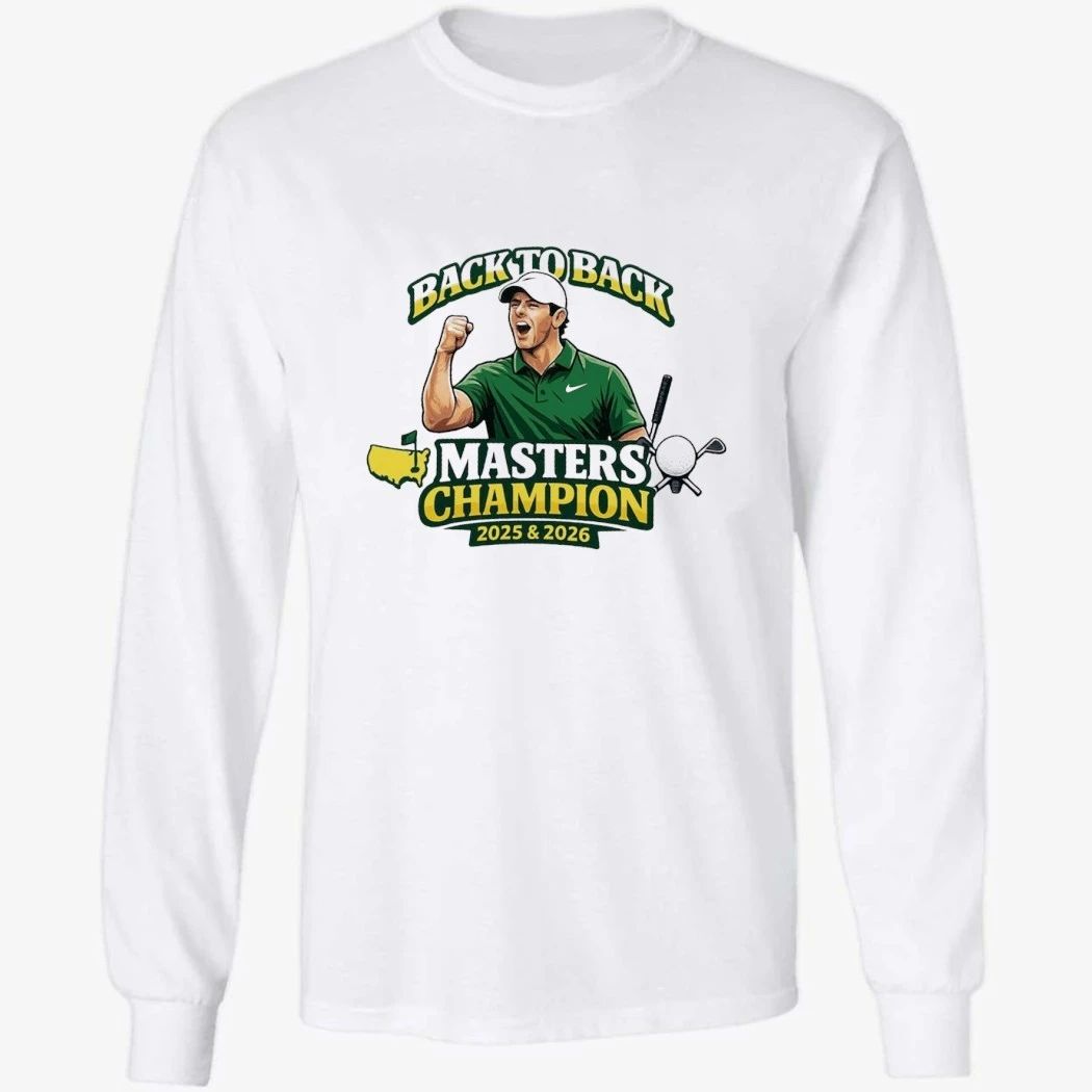 Rory McIlroy Back to Back Masters Champion 2025 & 2026 Shirt