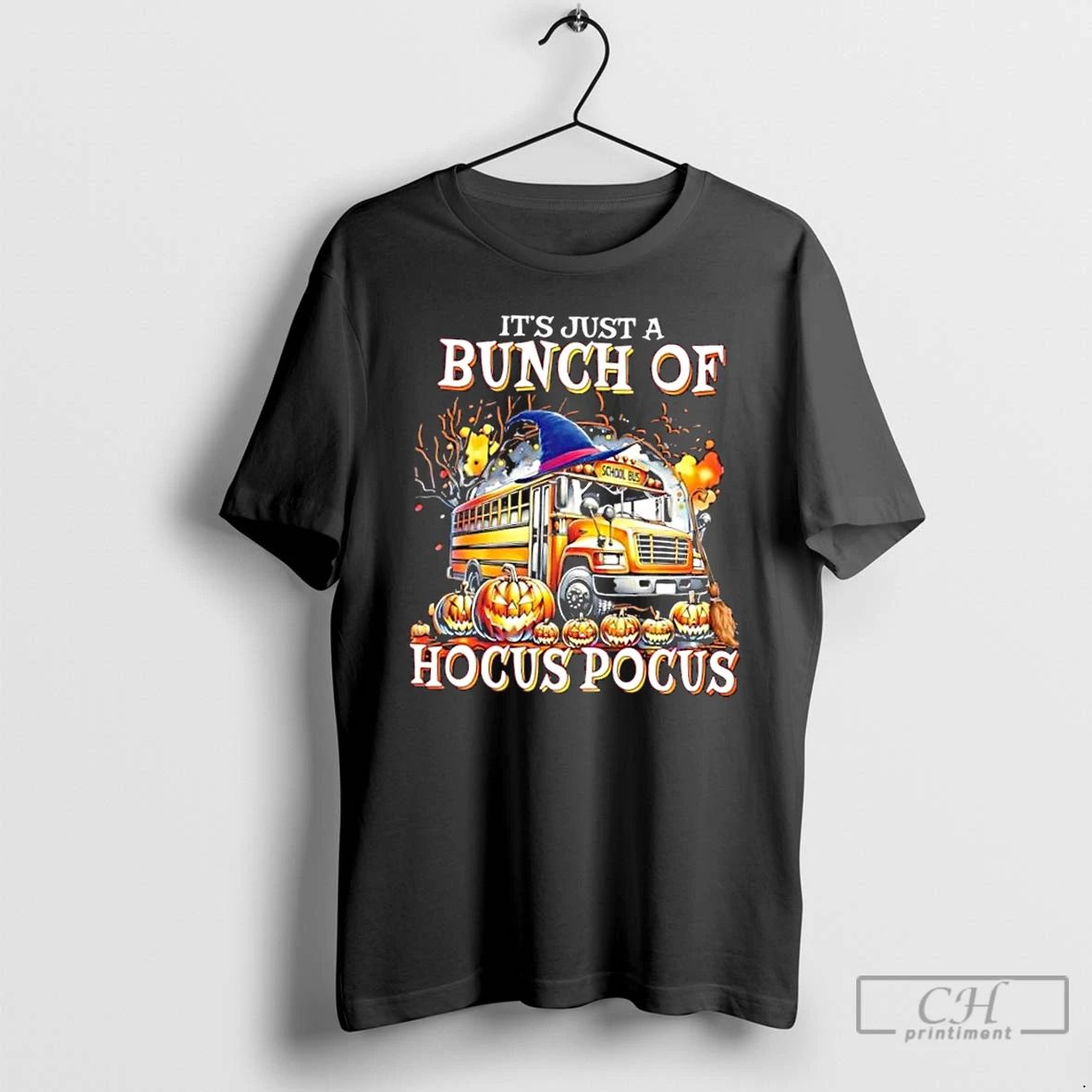 Classic Its Just A Bunch Of Hocus Pocus School Bus Halloween T Shirts