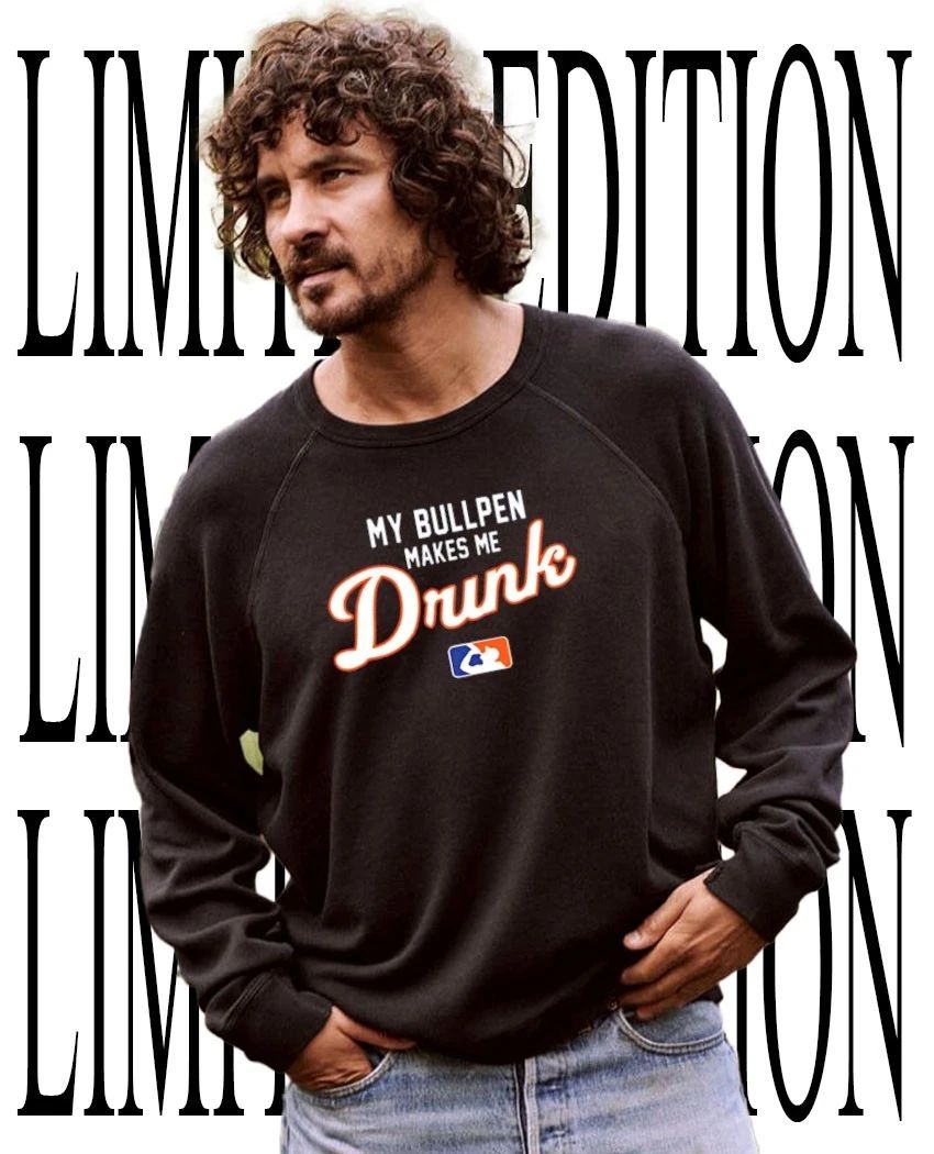 My bullpen makes me drunk logo parody shirt