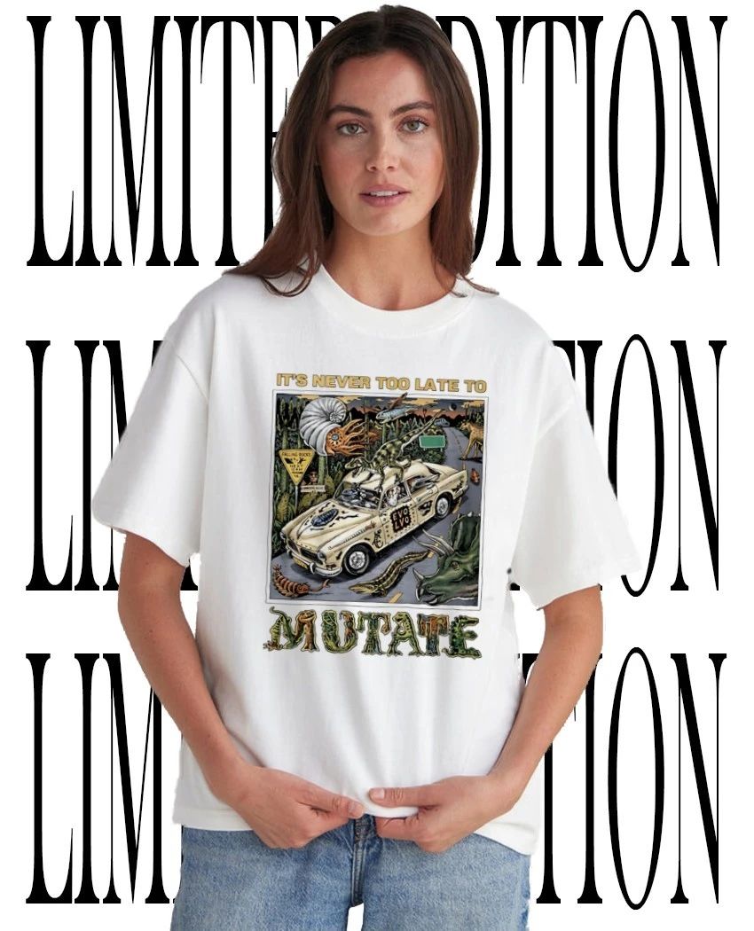Evolution it’s never too late to mutate prehistoric dinosaurs graphic shirt