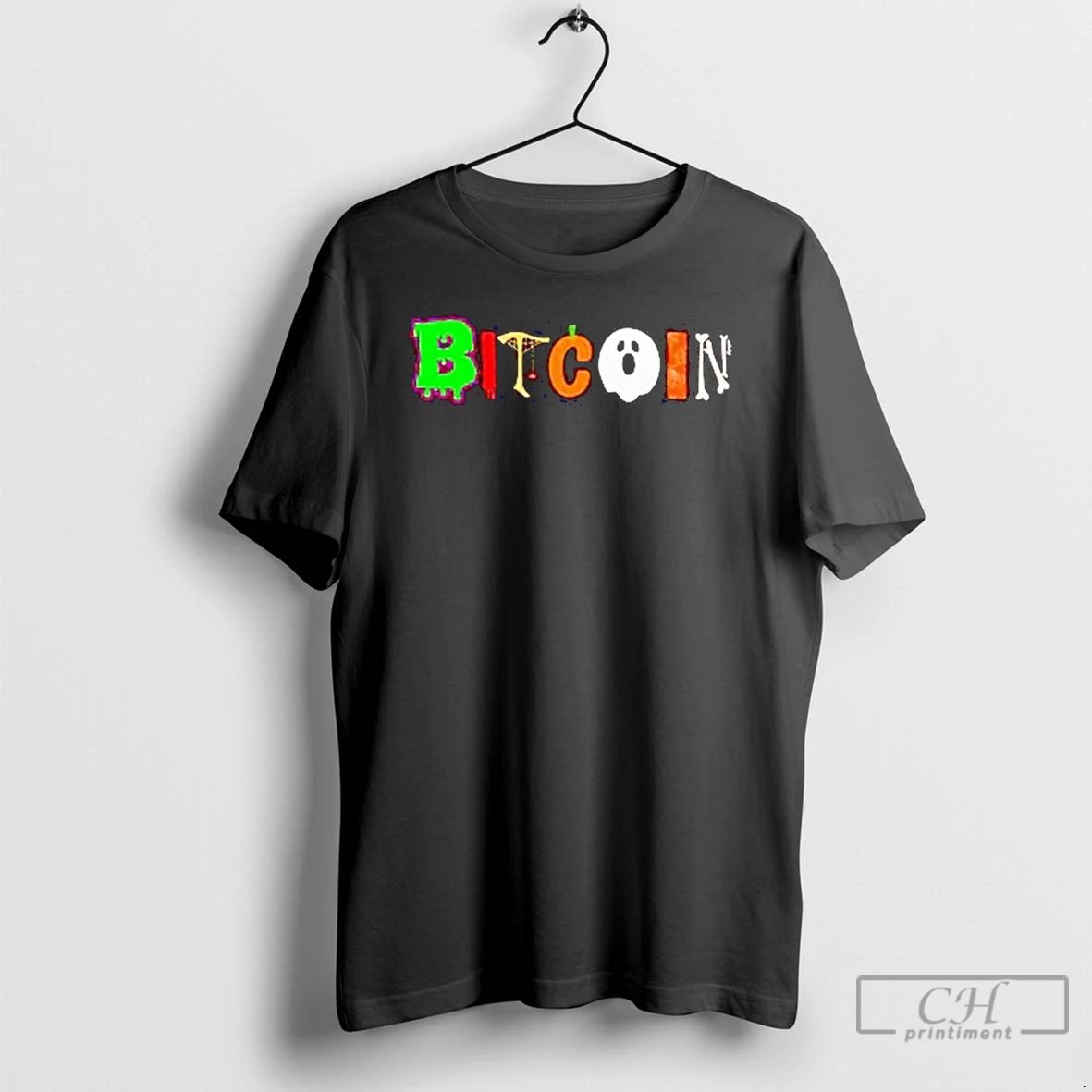 Classic Spooky Bitcoin Halloween T Shirts