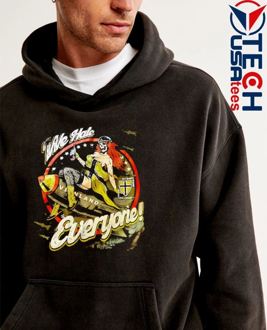 We hate Everyone skeleton shirt