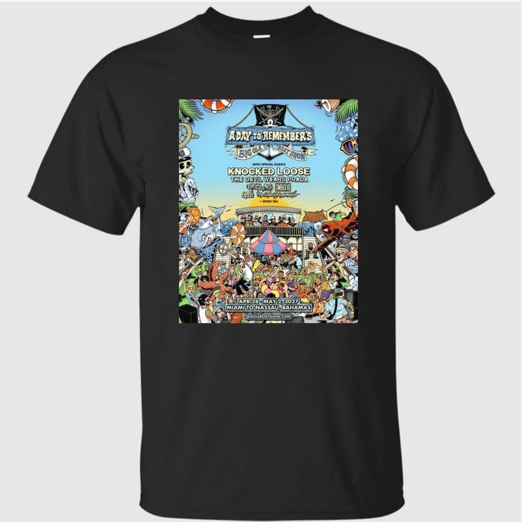 A Day To Remember Big Ole Boat Show 2026 Event Poster With Knocked Loose And The Devil Wears Prada On April 28 May 2 2027 Shirt