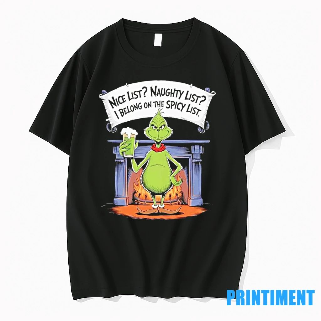 Grinch Nice List Naughty List I Belong On The Spicy List Tshirts Sweater