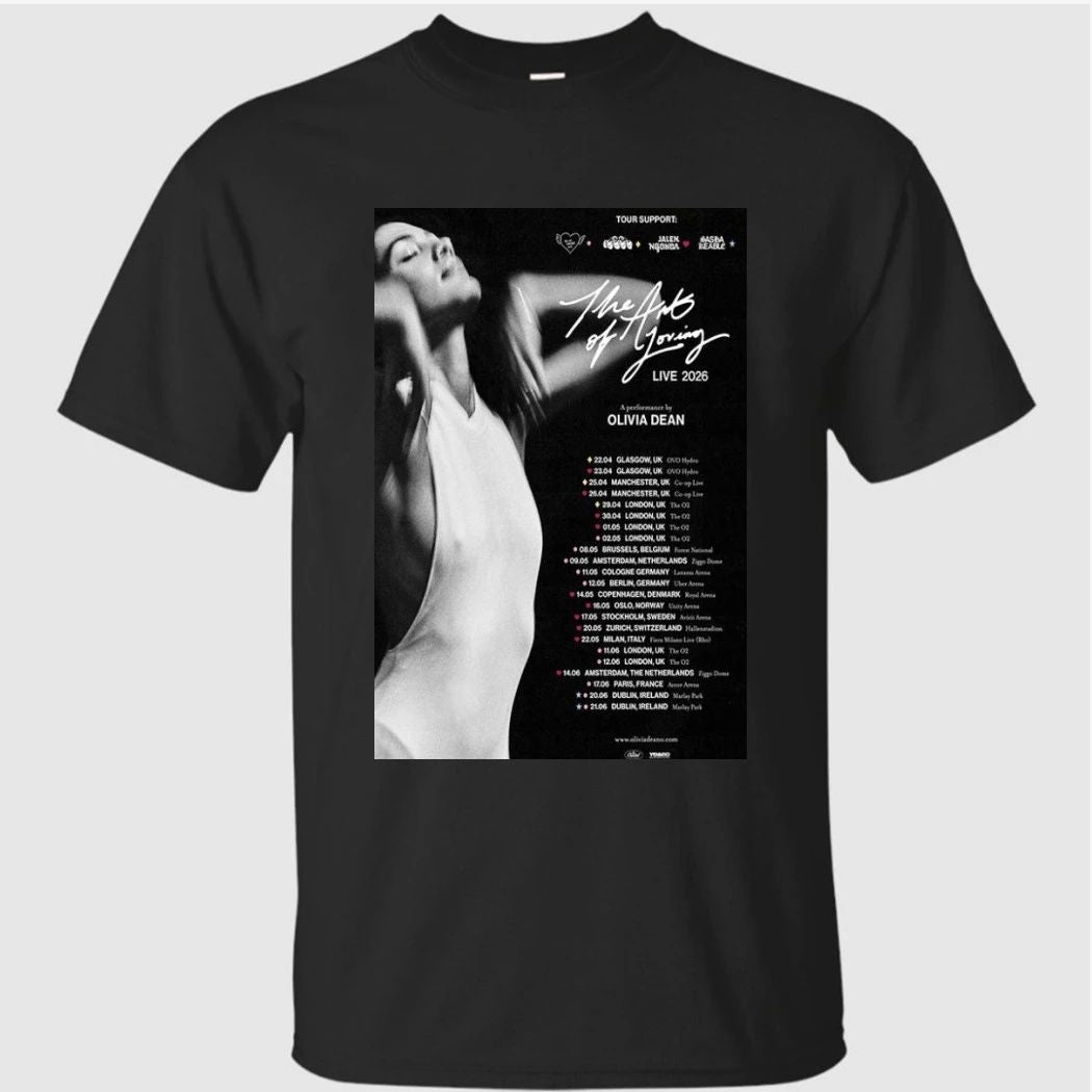 Olivia Dean Tour 2026 UK EU Poster Shirt