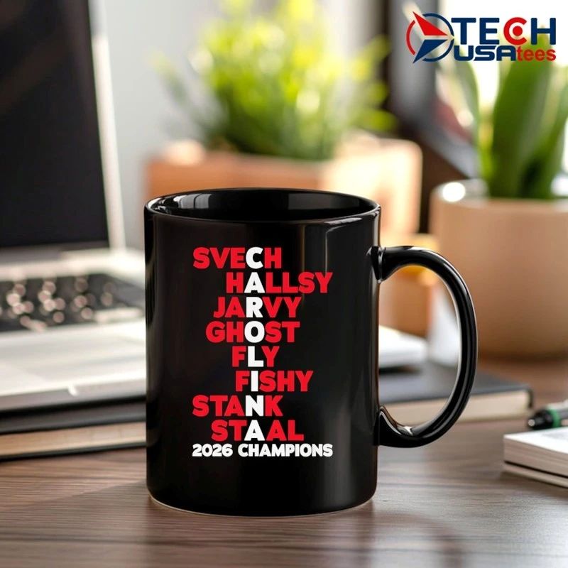 Carolina Hurricanes Hockey names 2026 Champs Svech Hallsy Jarvy Ghost Fly Fishy Stank Staal shirt