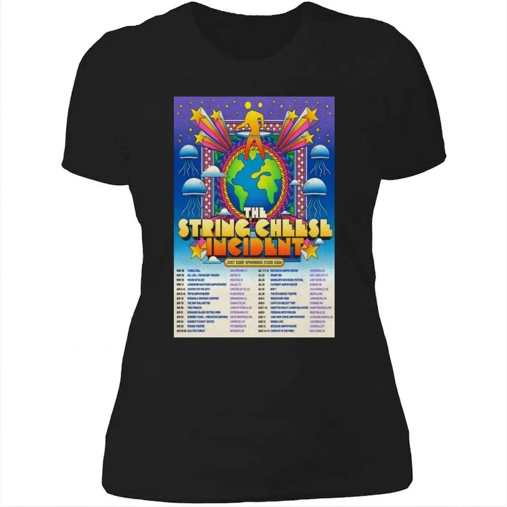 The String Cheese Incident Just Keep Spinning Tour 2026 Poster Shirt