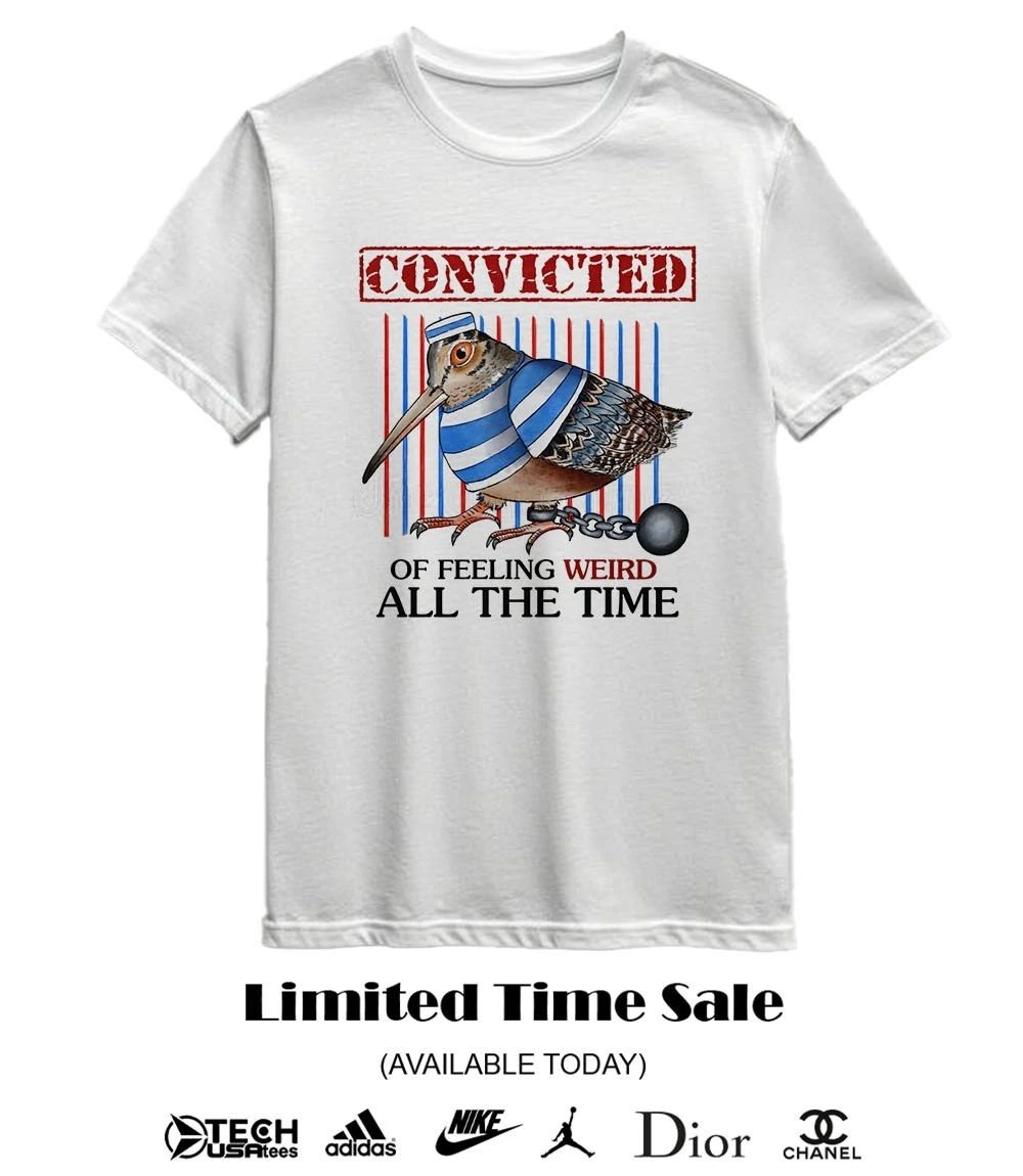 Woodcock convicted of feeling weird all the time shirt