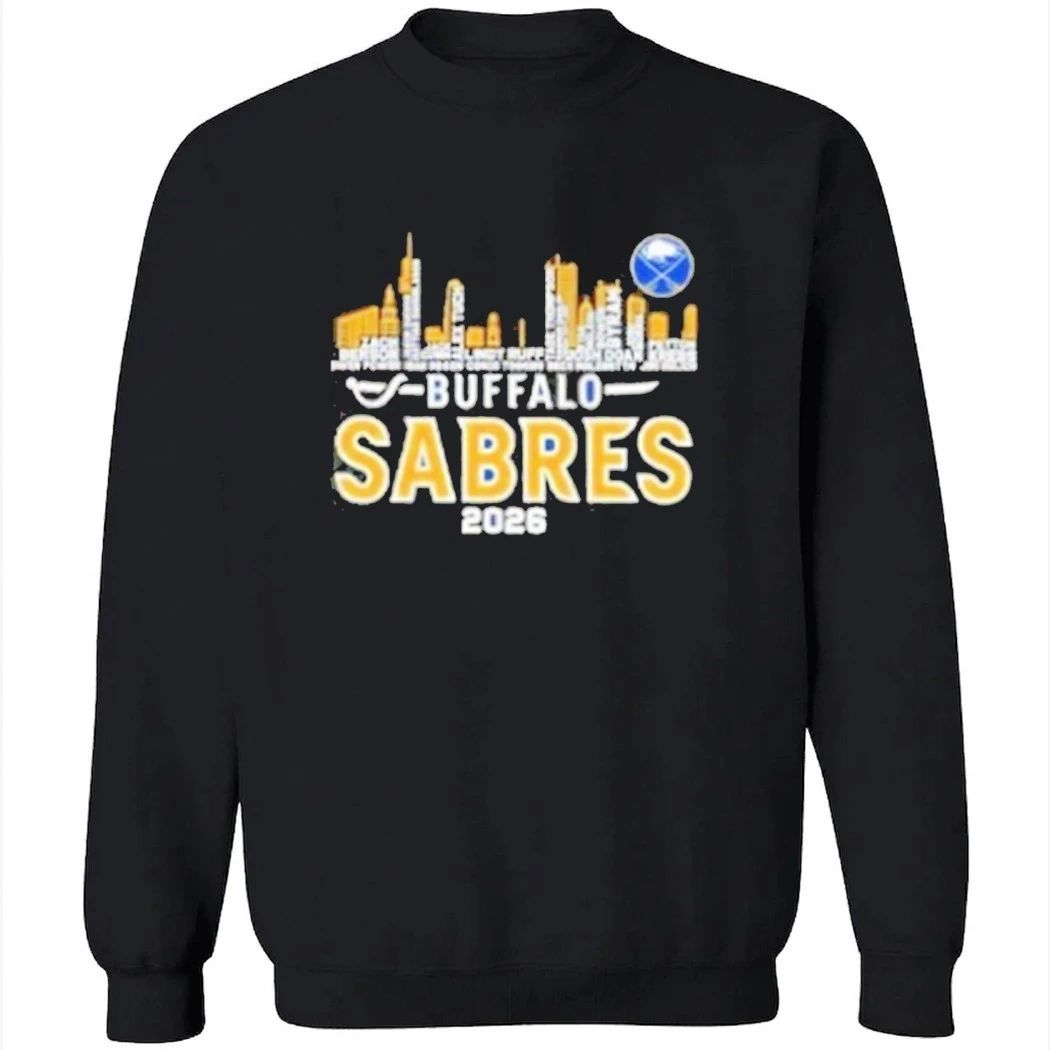 Buffalo Sabres Hockey Skyline City Players Names 2026 T-Shirt