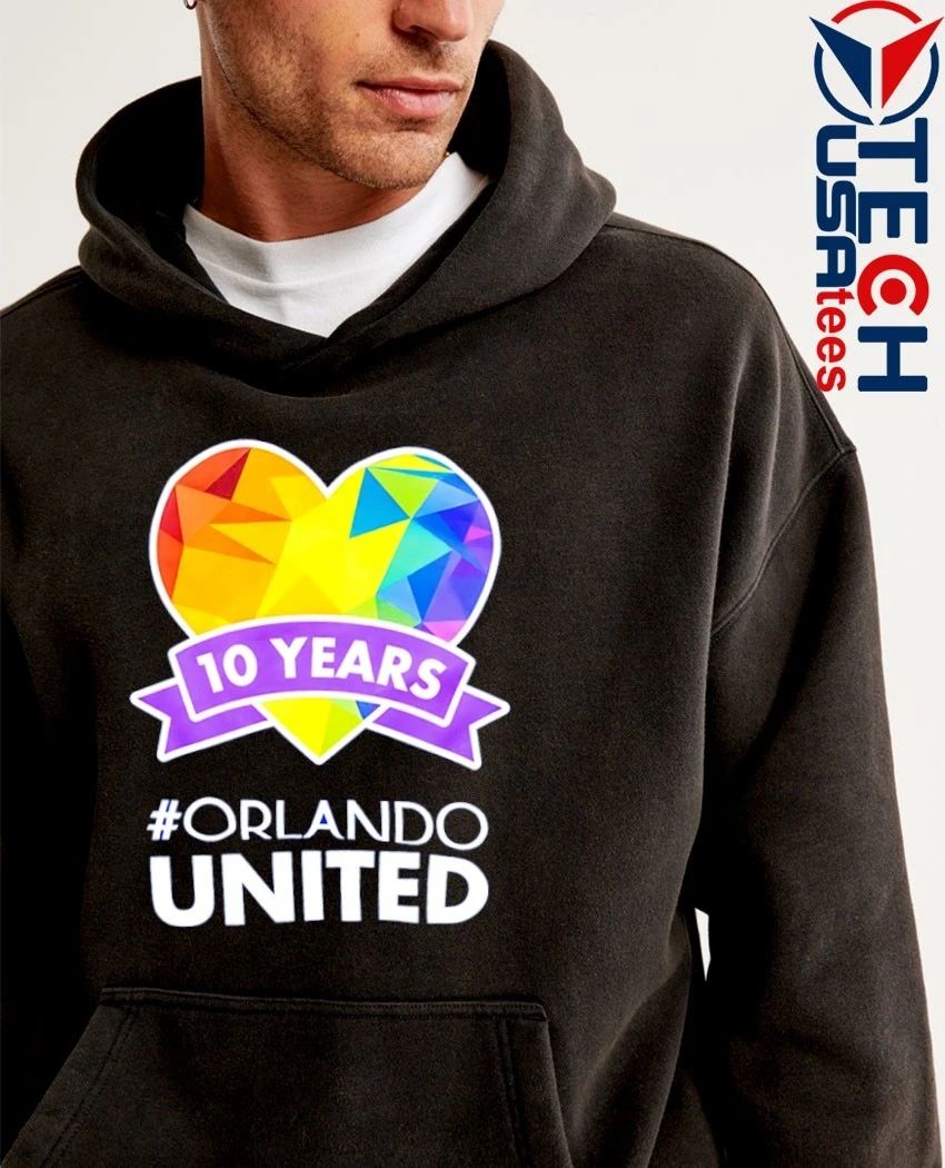 Orlando City SC 10 years Orlando United Pride heart shirt
