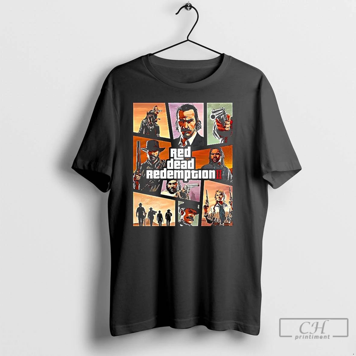 Classic Red Dead Redemption Ii Gaming Retro 90s Classic Gta Style T Shirts