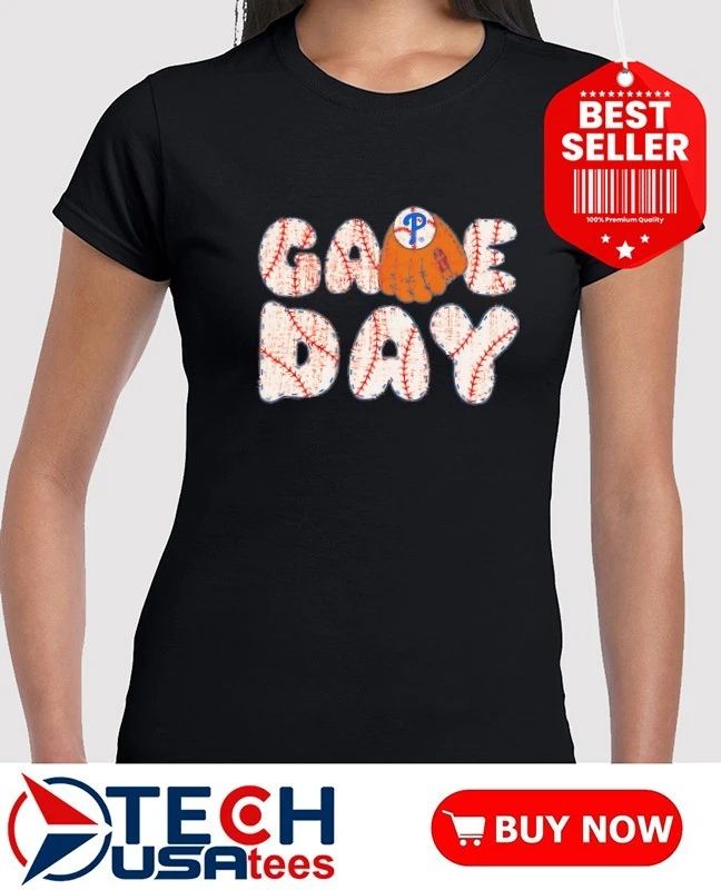 Game Day Philadelphia Phillies Baseball MLB glove shirt