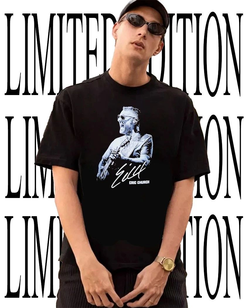 Eric Church photo signature shirt