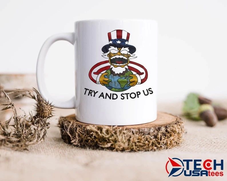 Simpsons x Uncle Sam try and stop us shirt