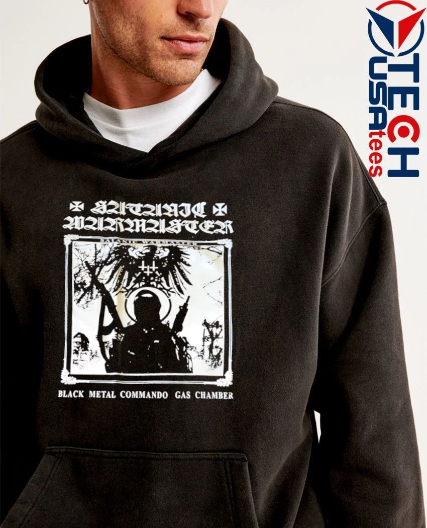 Satanic Warmaster black metal commando gas chamber shirt