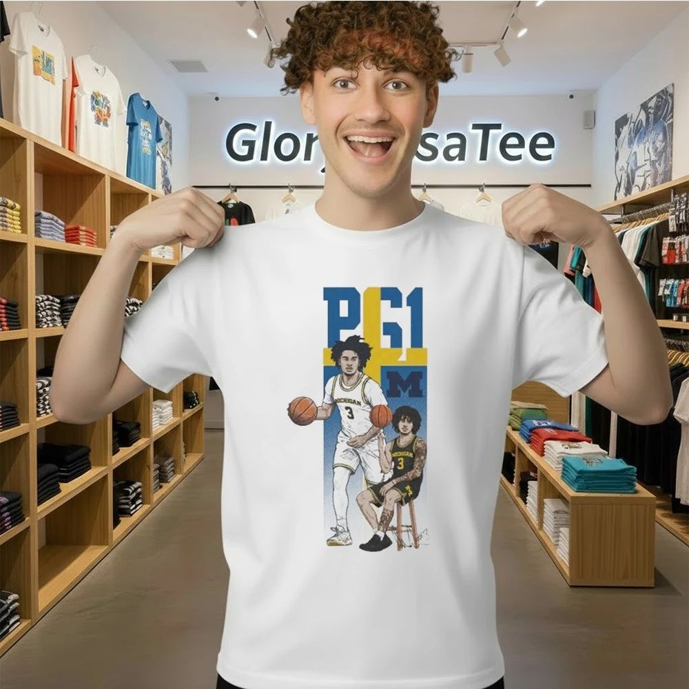 Elliot Cadeau Michigan Basketball White PG1 Shirt