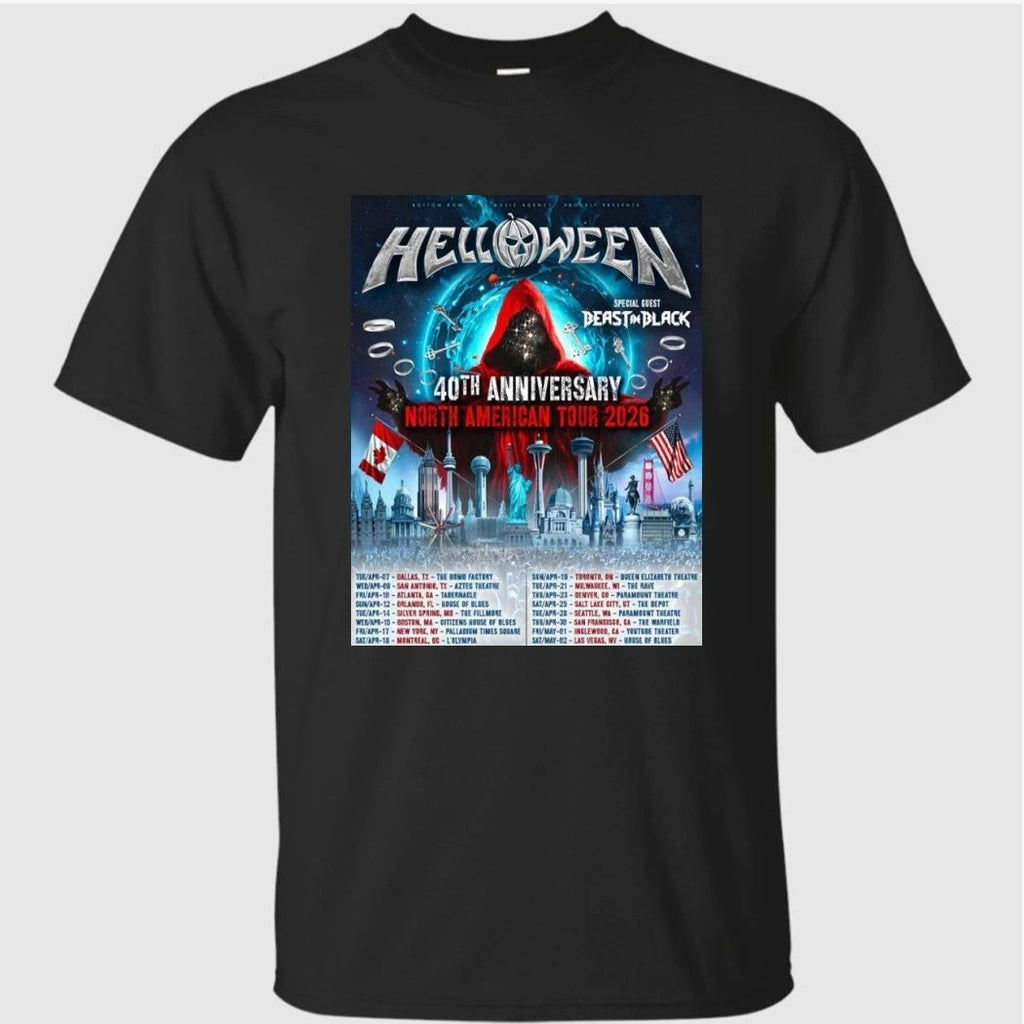 Helloween 40th Anniversary North American Tour 2026 Schedule Tour Dates Shirt